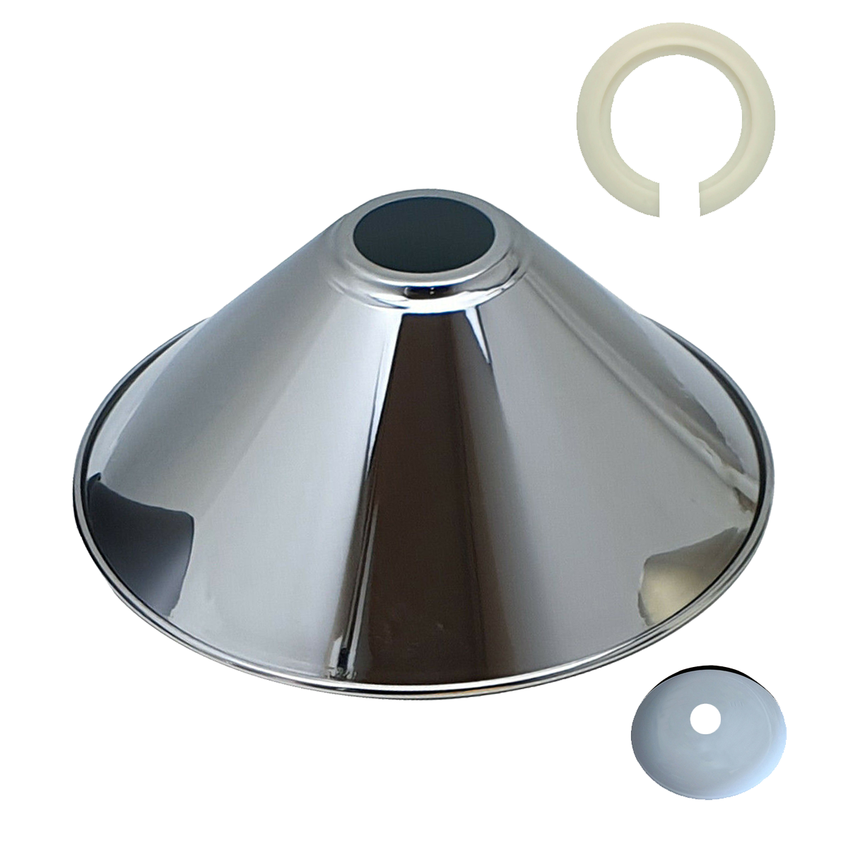 Modern Ceiling Pendant Light Shades Chrome Colour Lamp Shades Easy Fit~1106 - LEDSone UK Ltd
