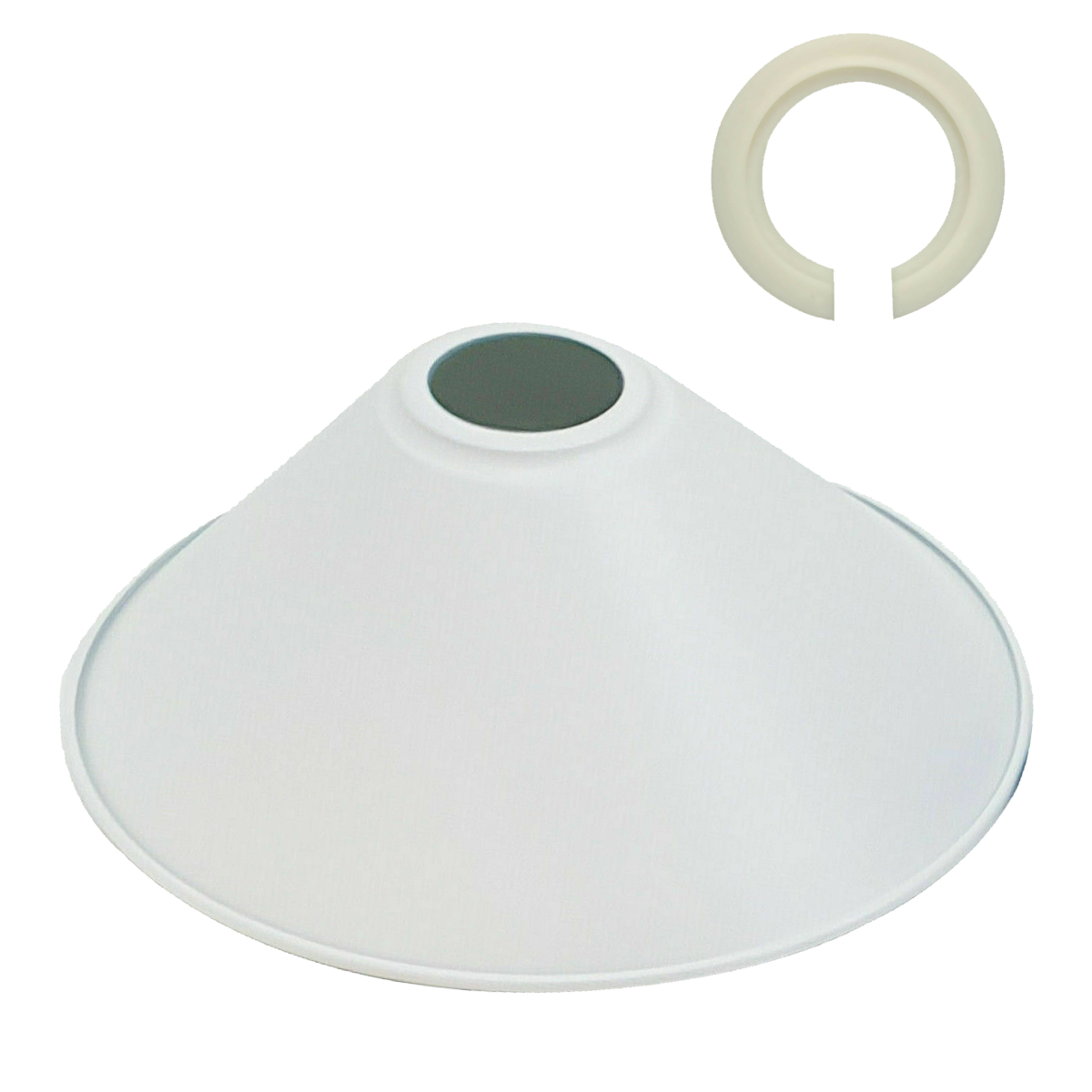 Modern Metal White Easy Fit Cone Shape Lampshade~1097 - LEDSone UK Ltd