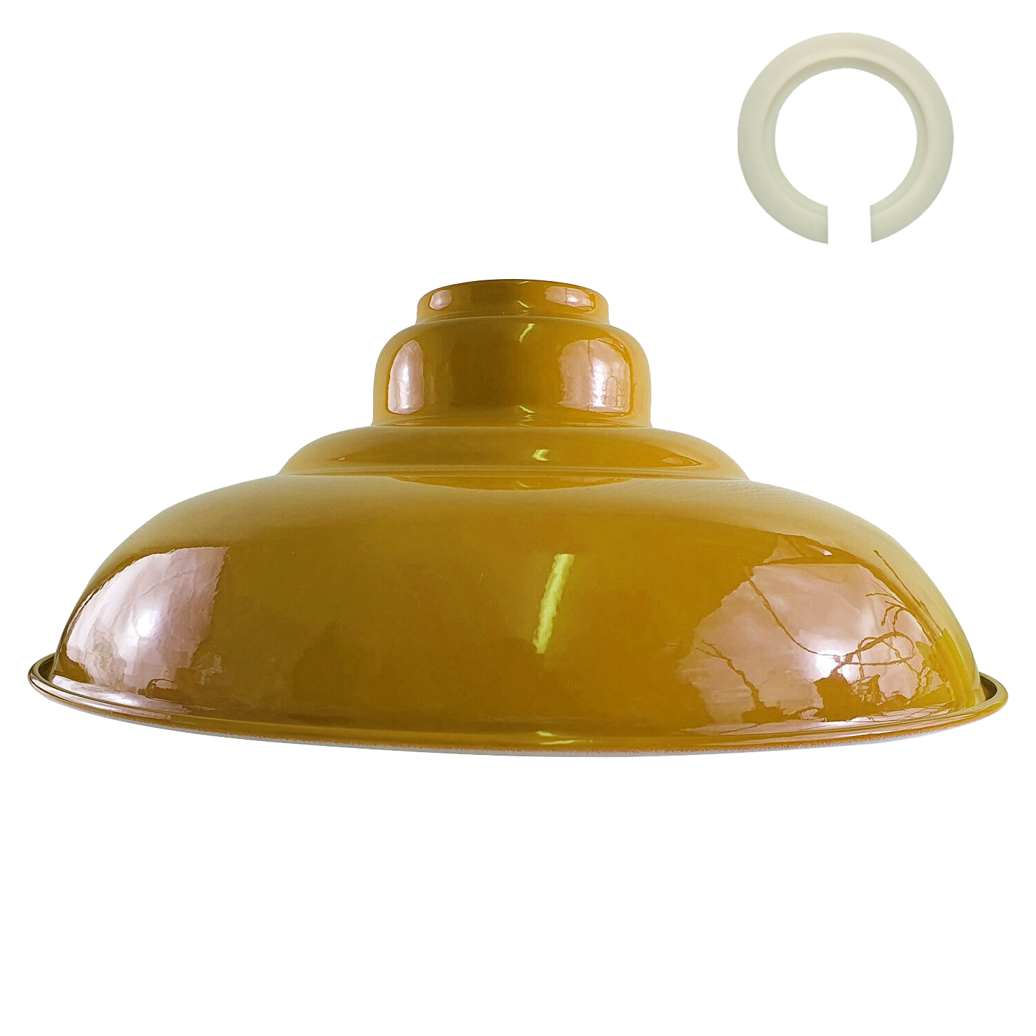 Yellow Colour Gloss Modern Metal Indoor Home Light Lampshade~1091 - LEDSone UK Ltd