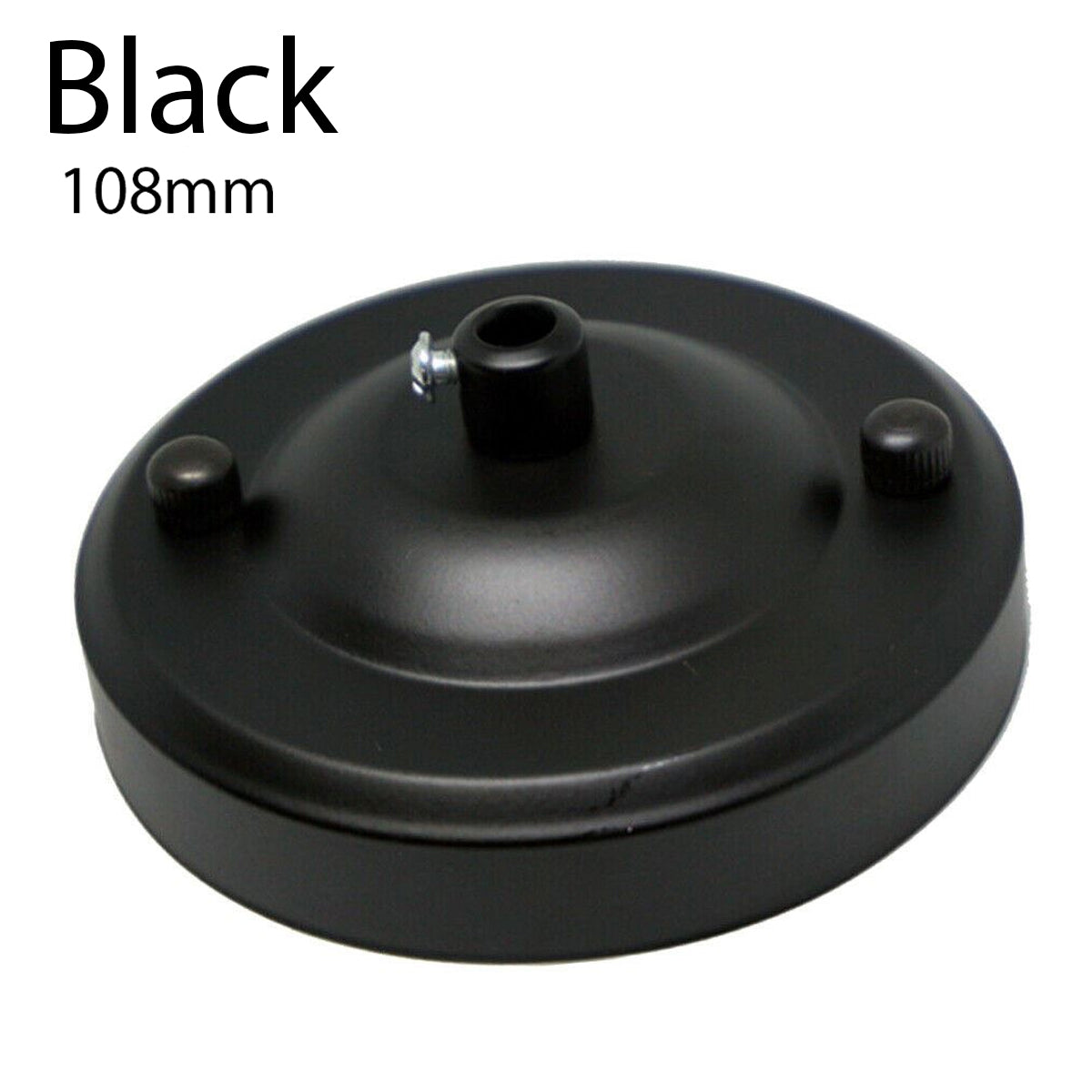108mm Single Outlet Drop Metal Front Fitting Ceiling Rose