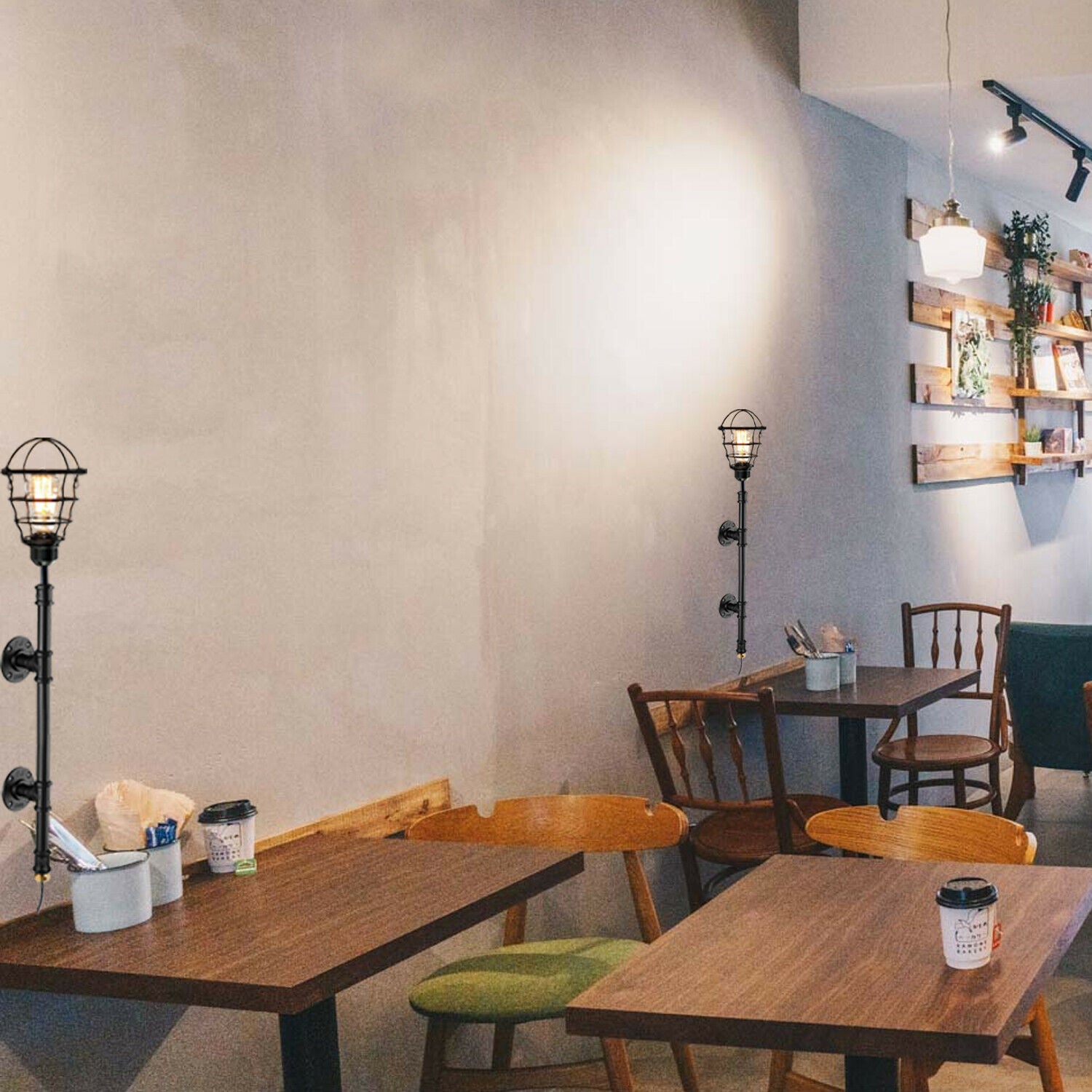 Retro Industrial Farmhouse Rustic Style Light Fitting Pipe Wall Lighting~3405 - LEDSone UK Ltd