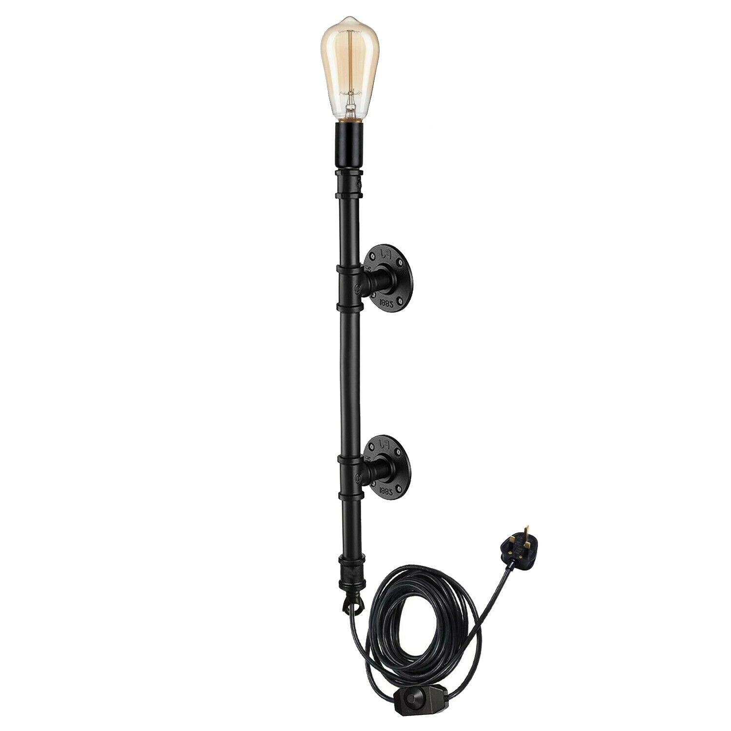 Retro Industrial Farmhouse Rustic Style Light Fitting Pipe Wall Lighting~3405 - LEDSone UK Ltd