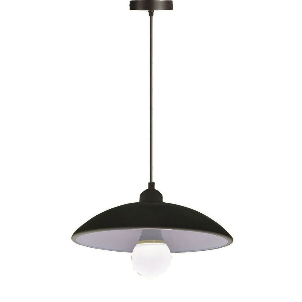 Hanging Lamp Metal Black Color Pendant Lampshade Shade Industrial Living Room Ceiling Light~2604 - LEDSone UK Ltd