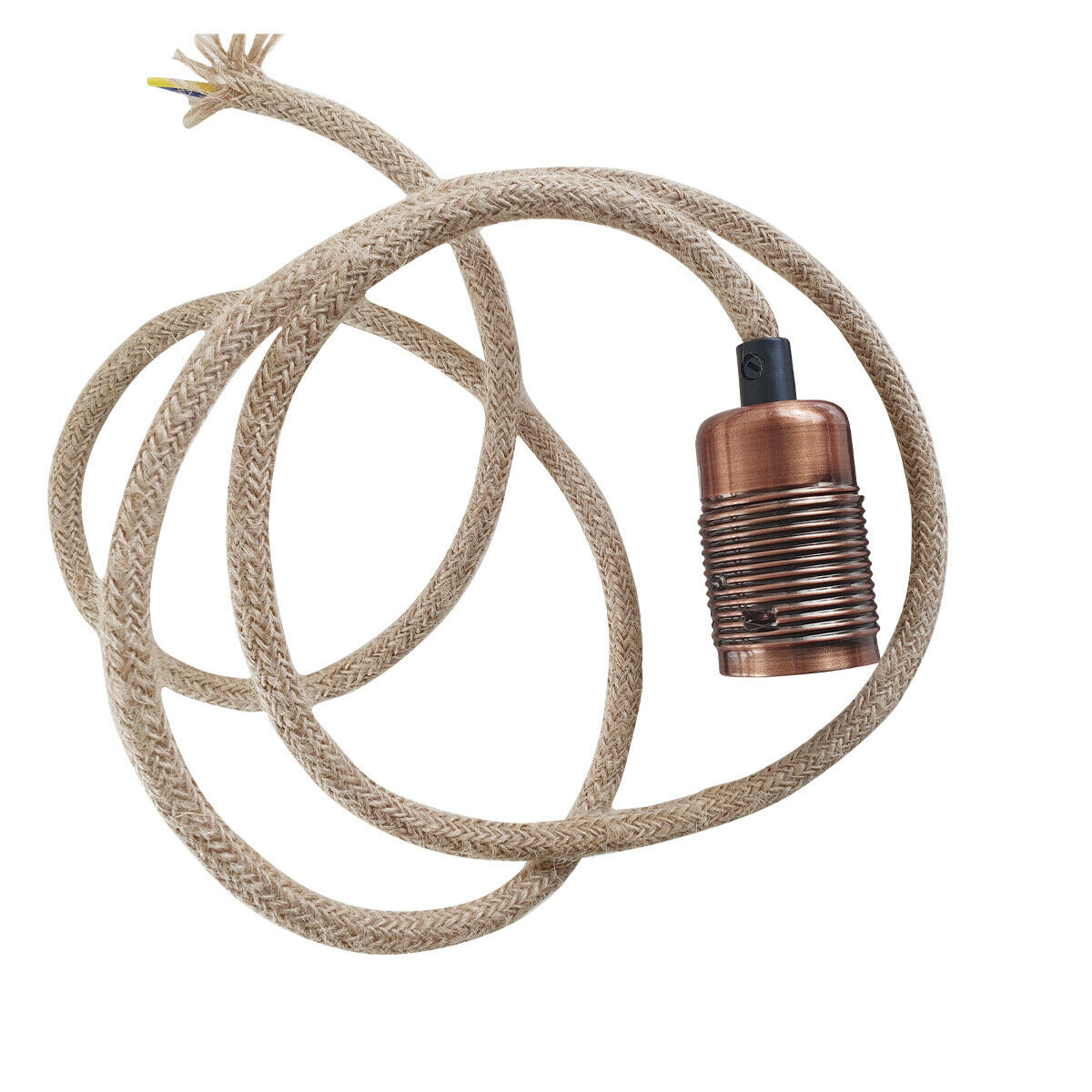 Hemp Pendant Light With E27 Copper Holder~3262 - LEDSone UK Ltd