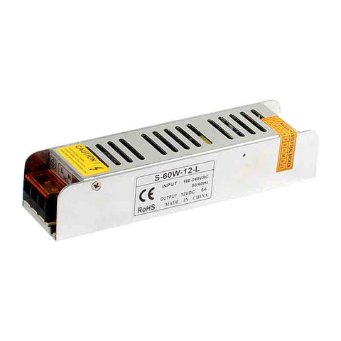 DC12V 60W IP20 Mini Universele 5 Ampère Schakelende LED Transformator~3332