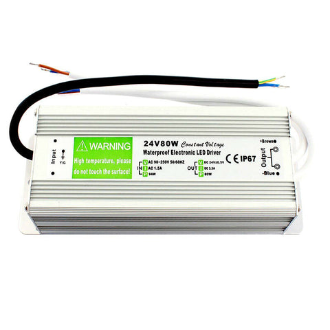 IP67 DC 24V 80W LED-driver constante spanning voedingstransformator ~1554