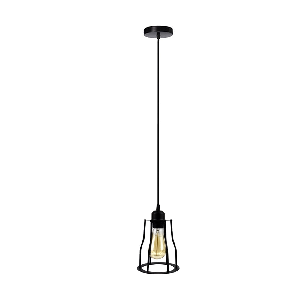 Vintage filament bulb in modern pendant light