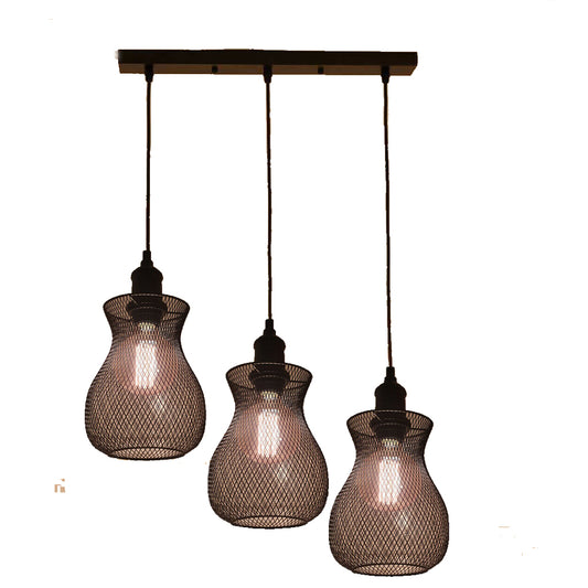 Industrial Modern Vintage Triple Ceiling Pendant Lights Fittings Cluster Chandelier Lampshade~2371 - LEDSone UK Ltd