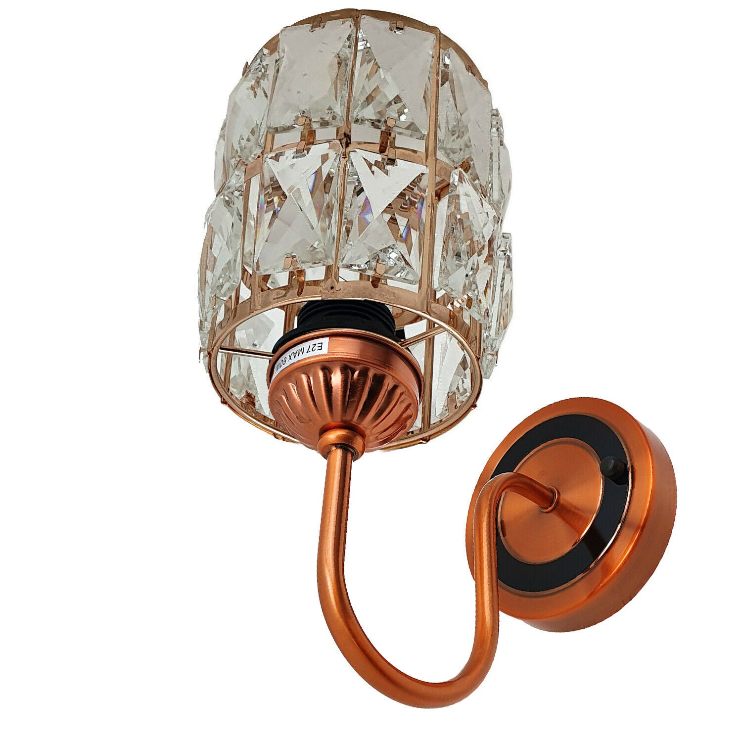 Industrial Orange Wall Light Fitting Home Lighting Indoor Crystal Lights~2538 - LEDSone UK Ltd