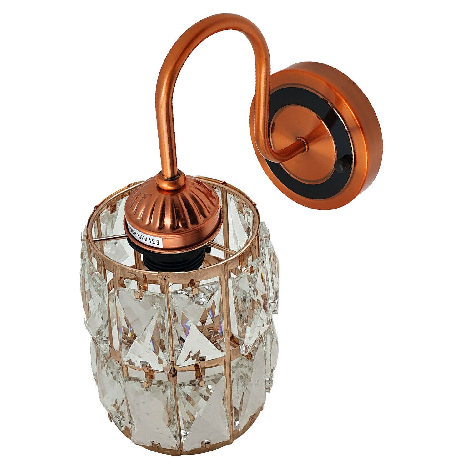 Industrial Orange Wall Light Fitting Home Lighting Indoor Crystal Lights~2538 - LEDSone UK Ltd