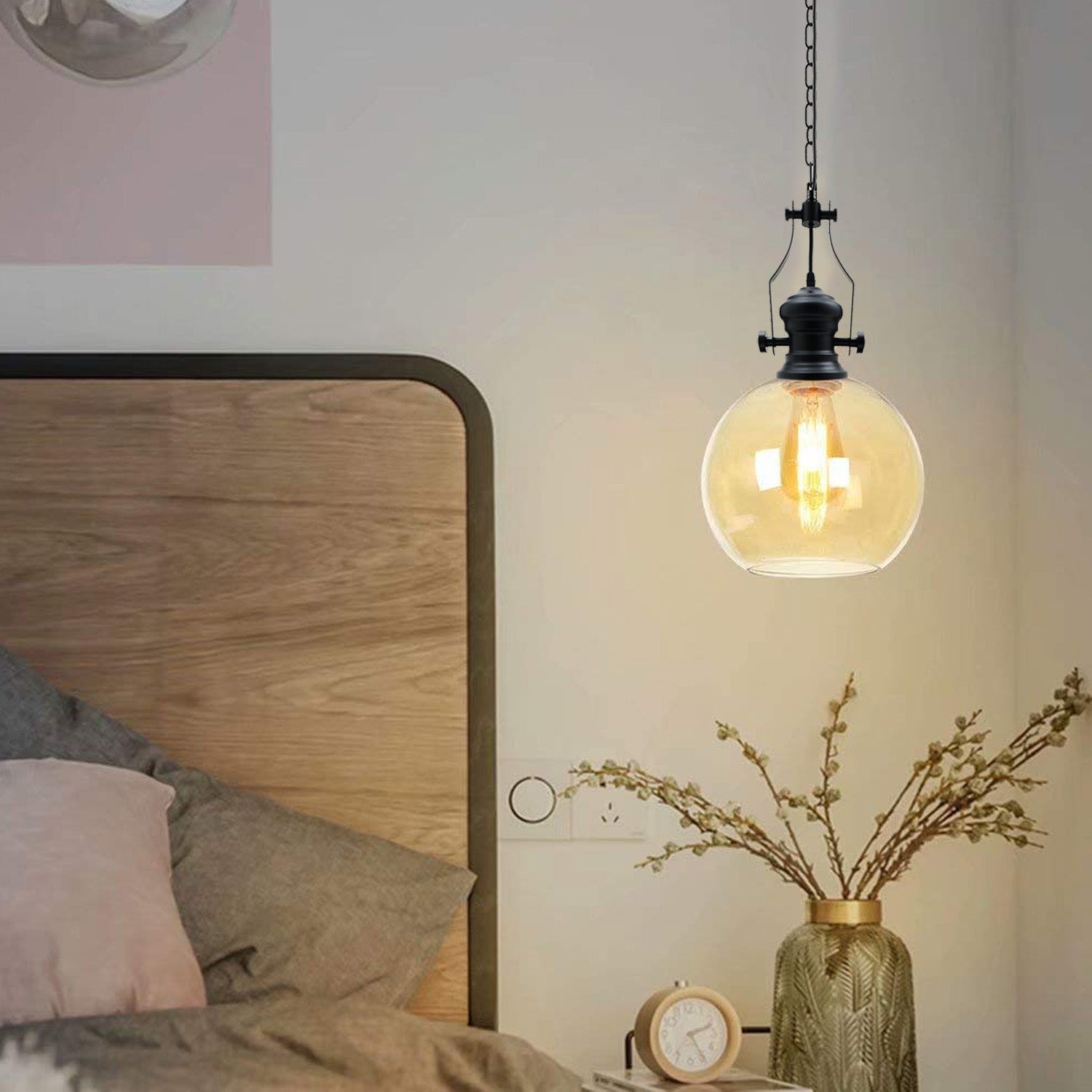 Industrial Retro Pendant Light Suspended Ceiling Lights Style Glass Lamp Shade~2589 - LEDSone UK Ltd