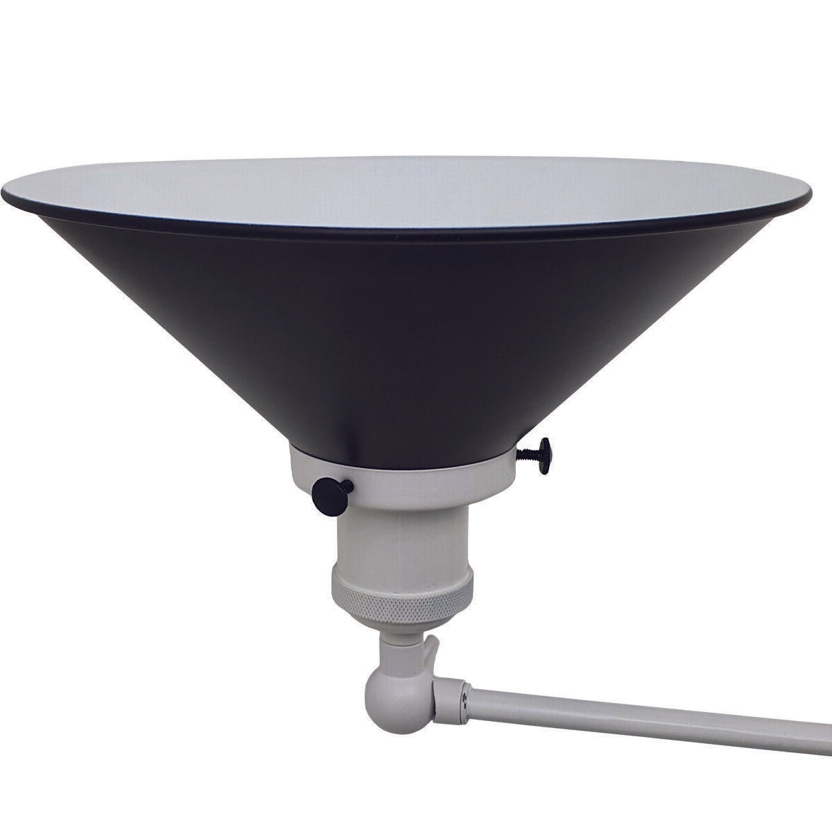 Modern black wall sconces with white shades