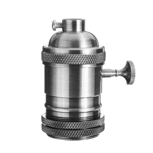 Sating Nickel E27 Industrial Lamp Light Bulb Holder Antique Retro Edison Screw Fitting~3801 - LEDSone UK Ltd
