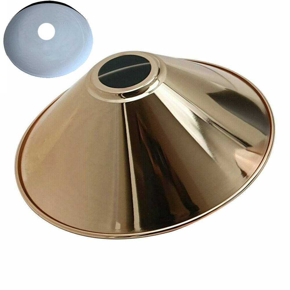 Modern Metal French Gold Easy Fit Cone Shape Lampshade~1100 - LEDSone UK Ltd
