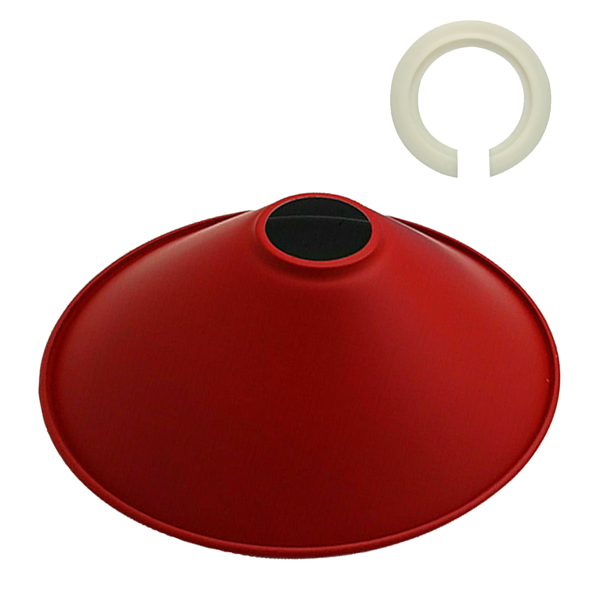Modern Metal Red Easy Fit Cone shape Lampshade~1093 - LEDSone UK Ltd