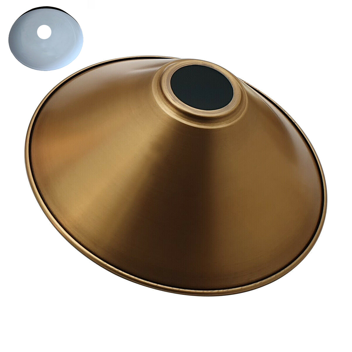 Modern Metal Yellow Brass Easy Fit Cone Shape Lampshade~1099 - LEDSone UK Ltd