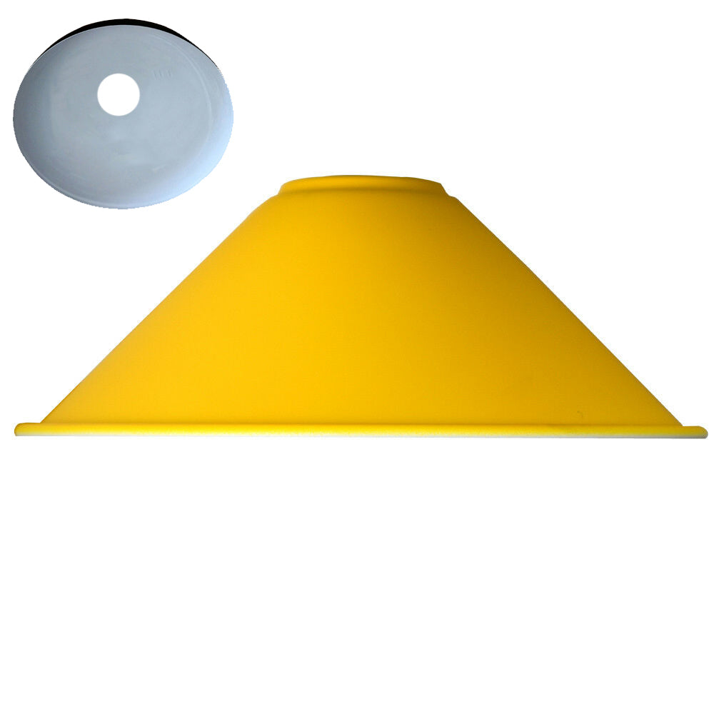Modern Metal Yellow Easy Fit Lampshade~1098 - LEDSone UK Ltd