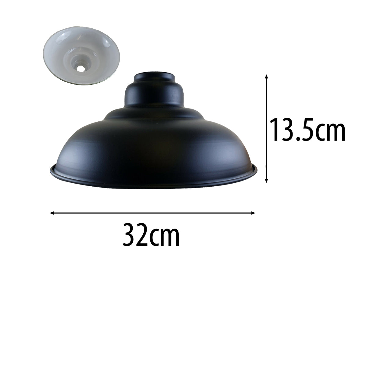 Black Colour Gloss Modern Metal Indoor Home Light Lampshade~1083 - LEDSone UK Ltd