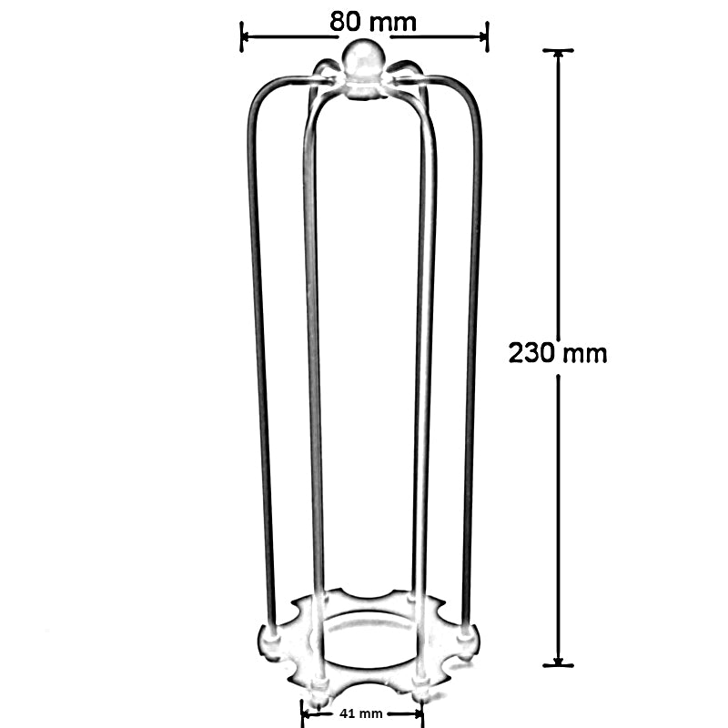 Brushed Copper Long Metal Wire Cage~2437 - LEDSone UK Ltd