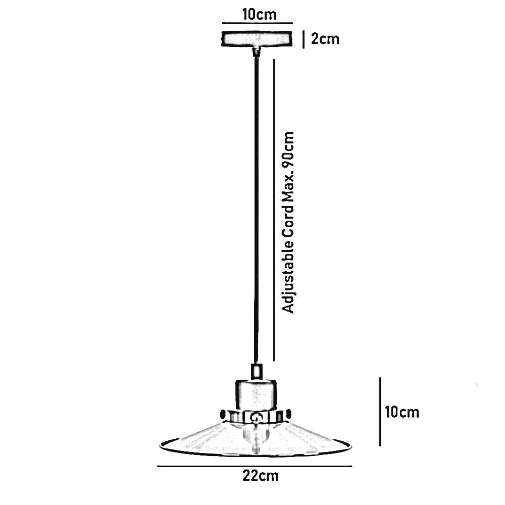 Rustic Red Flat Lamp Shade Ceiling Pendant~2822 - LEDSone UK Ltd