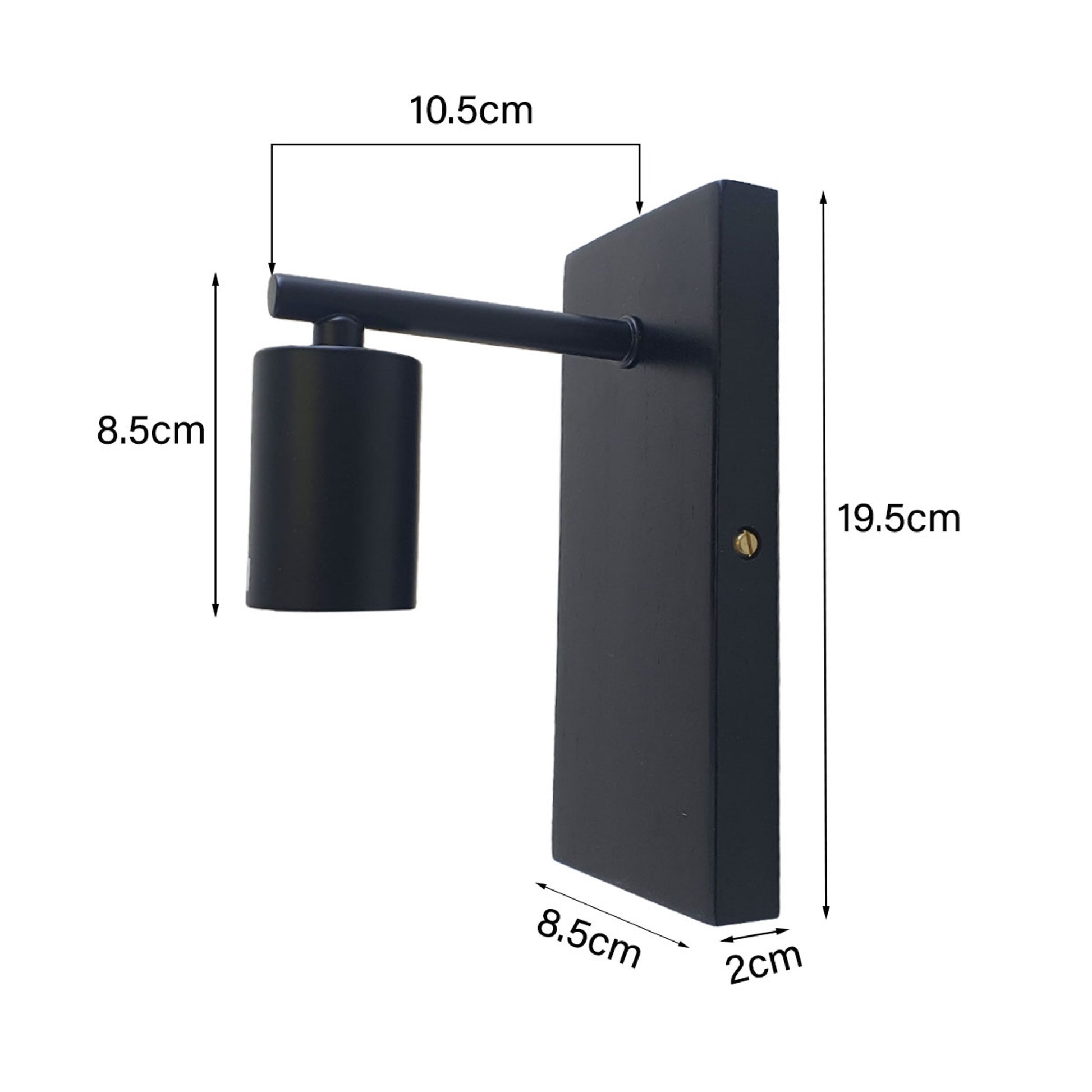 Wood base Wall Sconce E27 Screw Holder Industrial Lamp Retro Lights Black~1569 - LEDSone UK Ltd