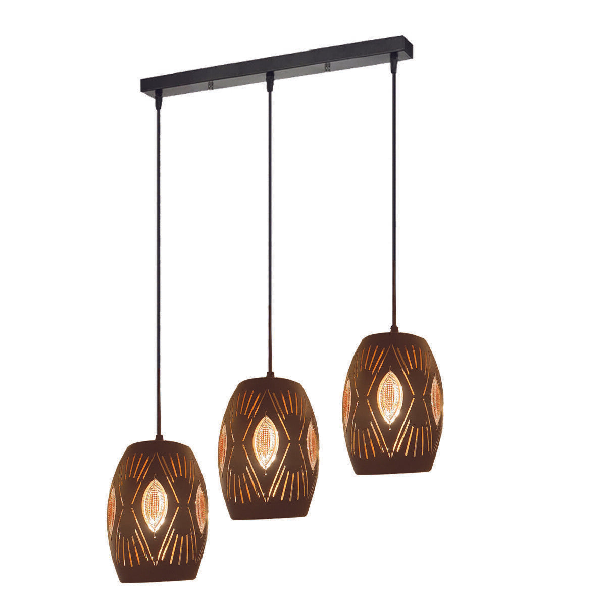 Modern 3 Head Ceiling Pendant Light Fitting Pendant Chandelier Hanging Light~2549 - LEDSone UK Ltd