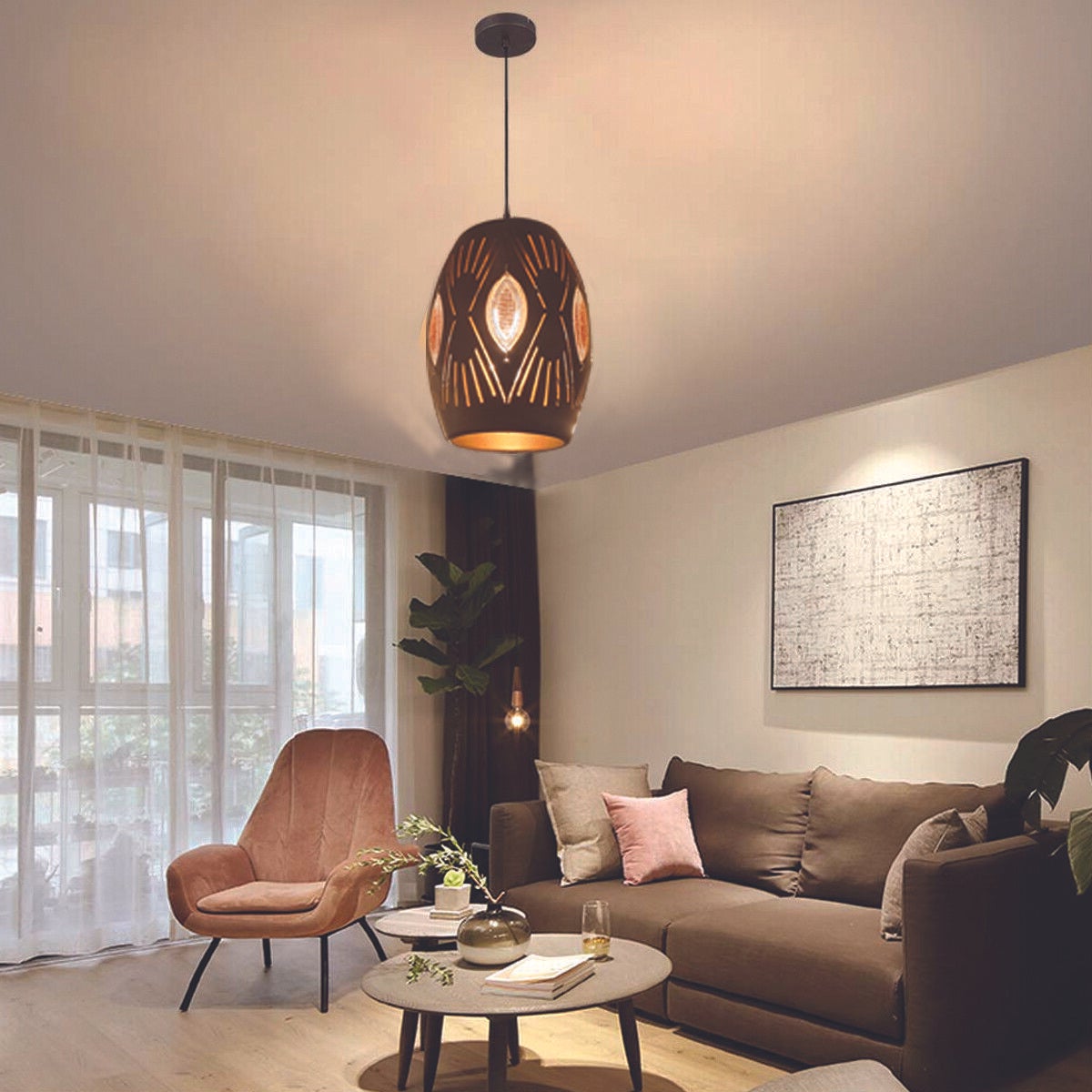 3 x Ceiling Pendant Light Fitting Pendant Chandelier Hanging Light~3402 - LEDSone UK Ltd