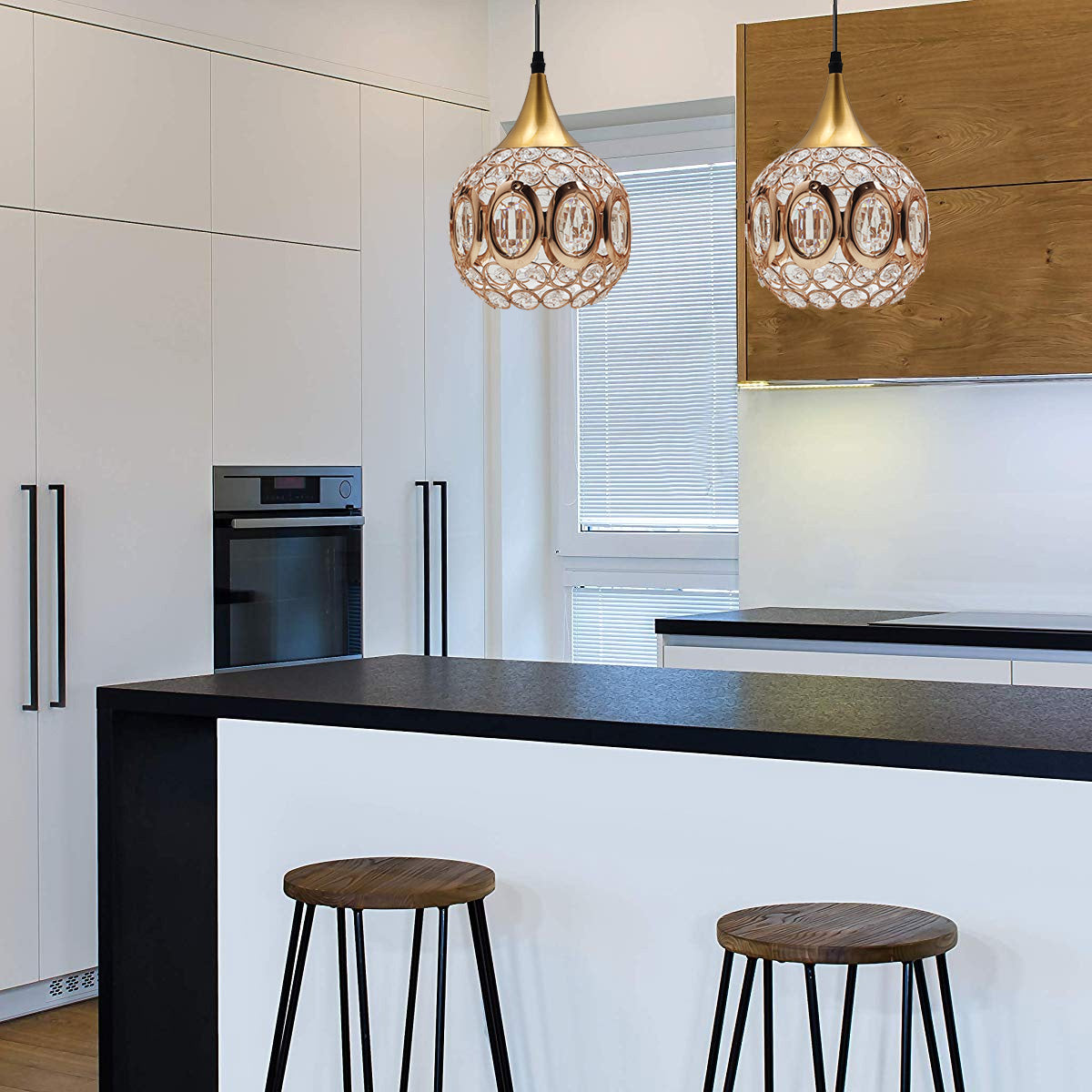 Modern Crystal Ceiling Pendant Lights Kitchen Living Bedroom Pendant Lamps UK~2694 - LEDSone UK Ltd