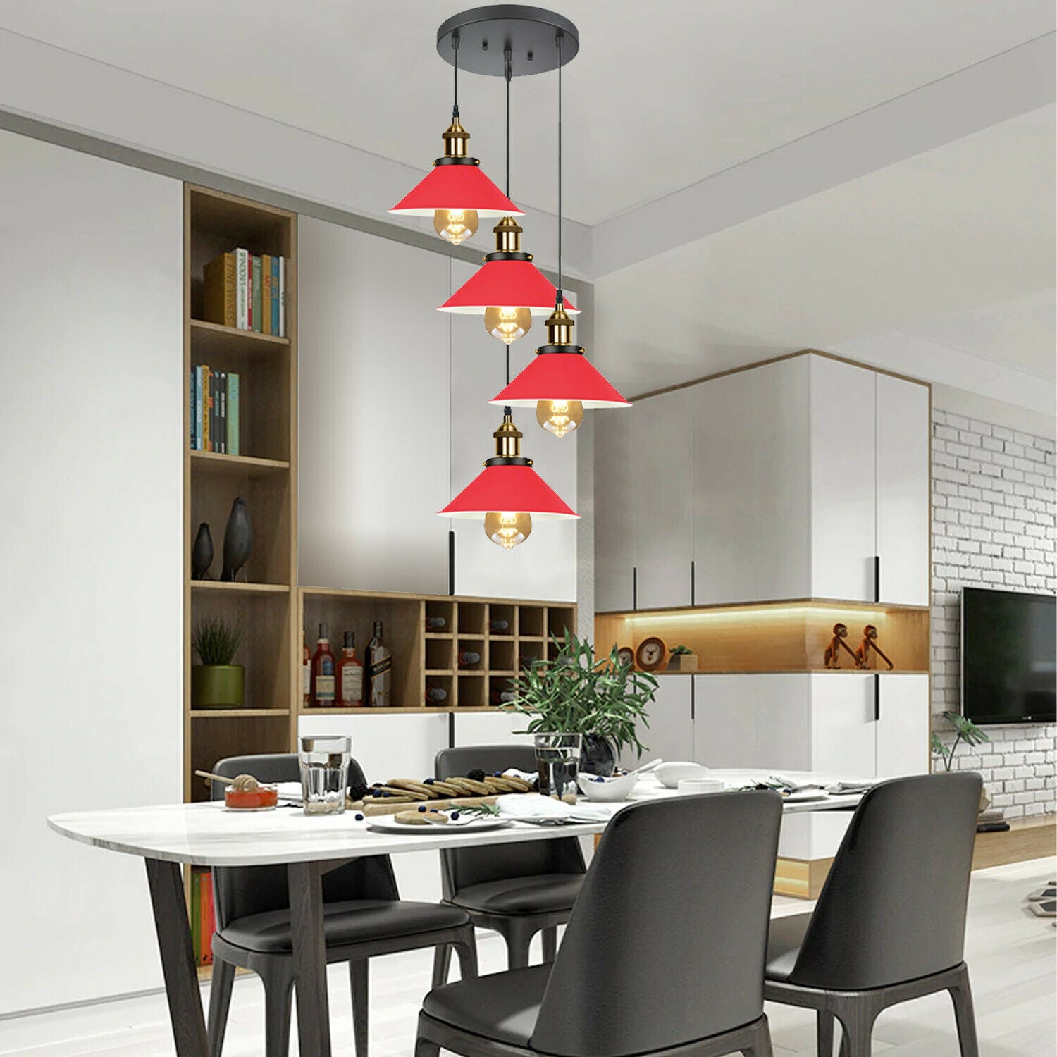 Modern Industrial Lampshade Chandelier Ceiling Pendant Light Pub Restaurant Lamp~1567 - LEDSone UK Ltd