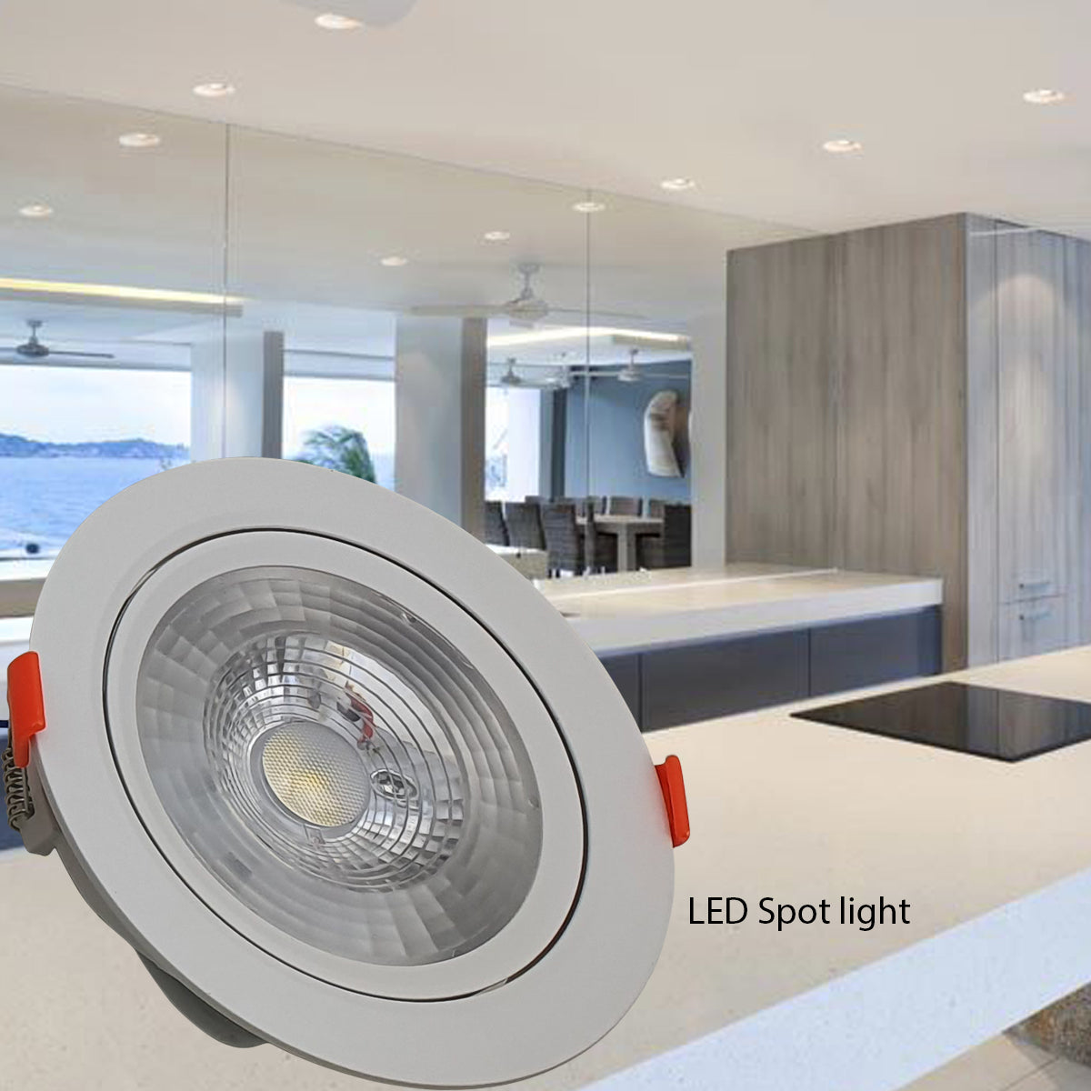 Modern LED Adjustable Tilt Angle Downlight Recessed Round Ceiling Spotlight~2532 - LEDSone UK Ltd