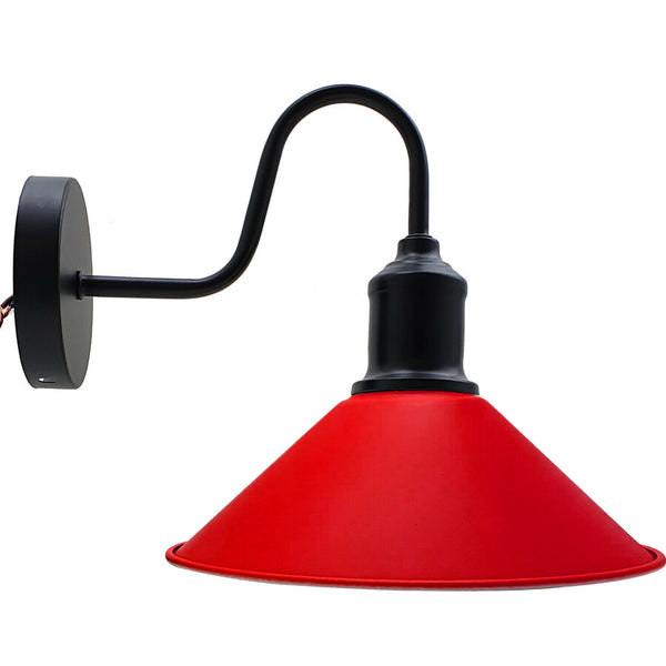 Moderne retro industriële wandlampen, rustieke wandlampen, armatuur~2482 – Rood