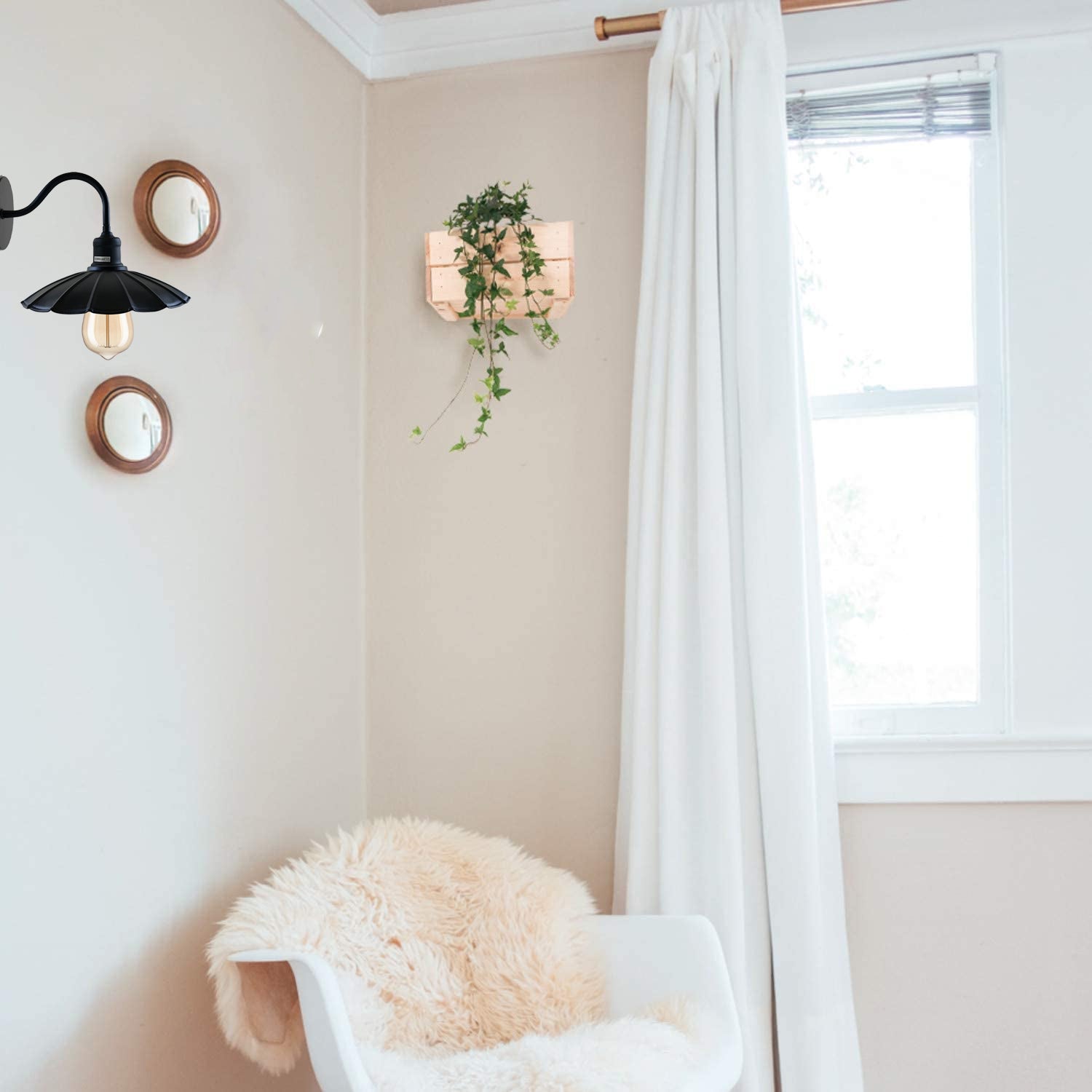 LEDSone industrial vintage Black Metal Wall Lights Shade Indoor Retro Wall Sconce Lighting~1501 - LEDSone UK Ltd