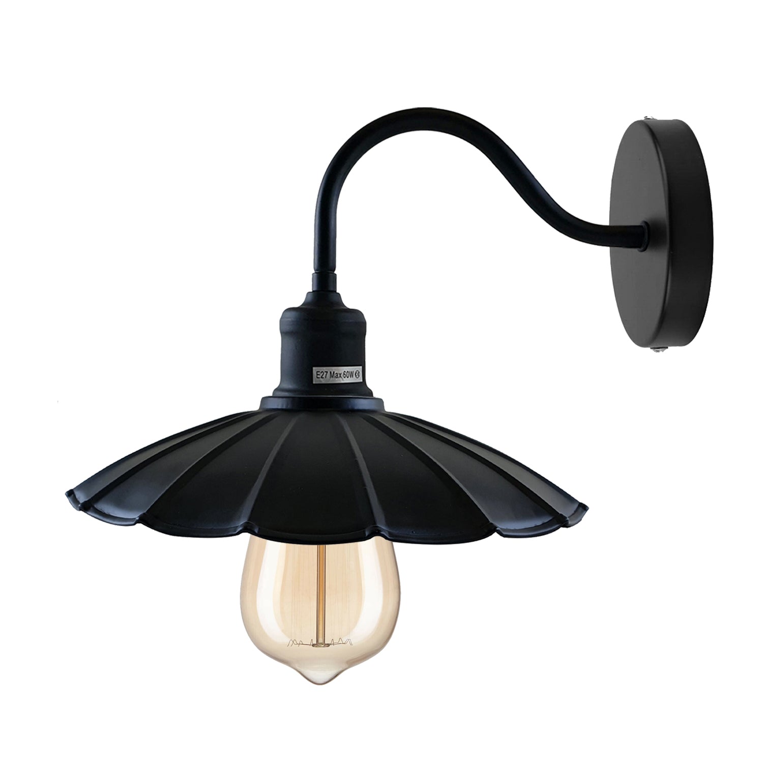 LEDSone industrial vintage Black Metal Wall Lights Shade Indoor Retro Wall Sconce Lighting~1501 - LEDSone UK Ltd