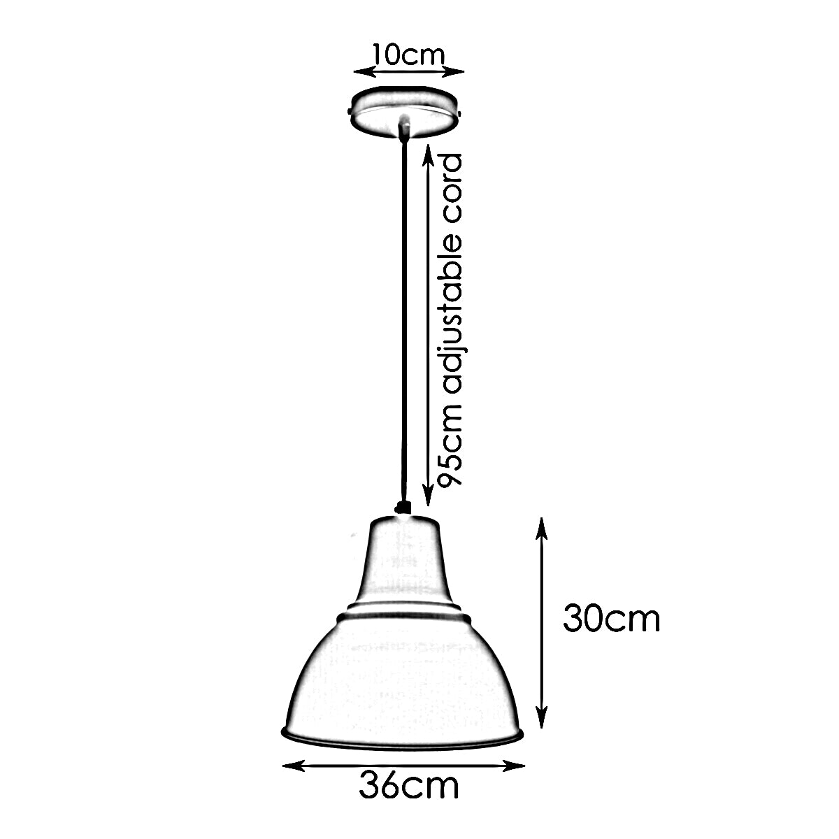 Modern Vintage Style Ceiling Black colour Pendant Lamp~2502 - LEDSone UK Ltd