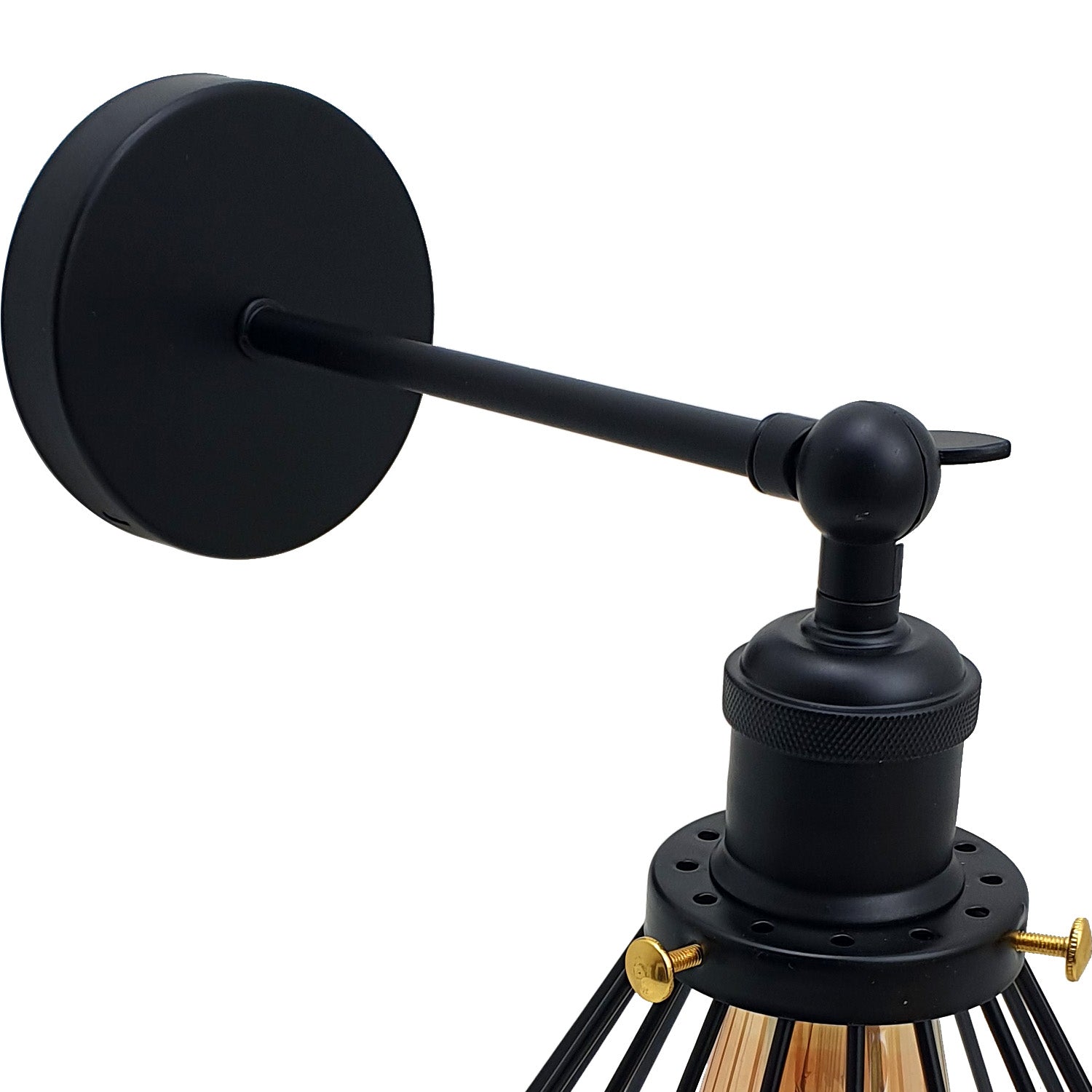 Modern wall lamp retro industrial iron bird cage wall light Adjustable sconce~2695 - LEDSone UK Ltd