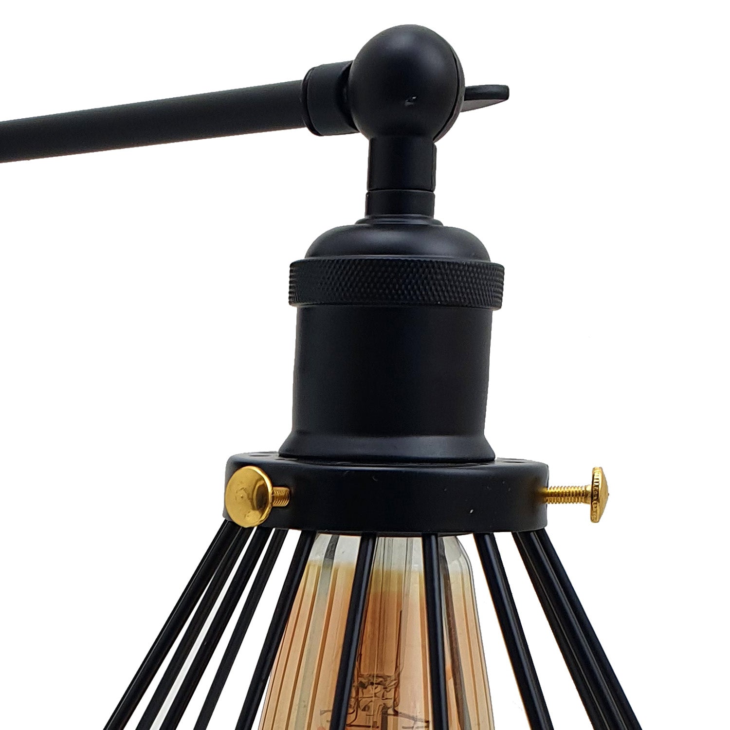 Modern wall lamp retro industrial iron bird cage wall light Adjustable sconce