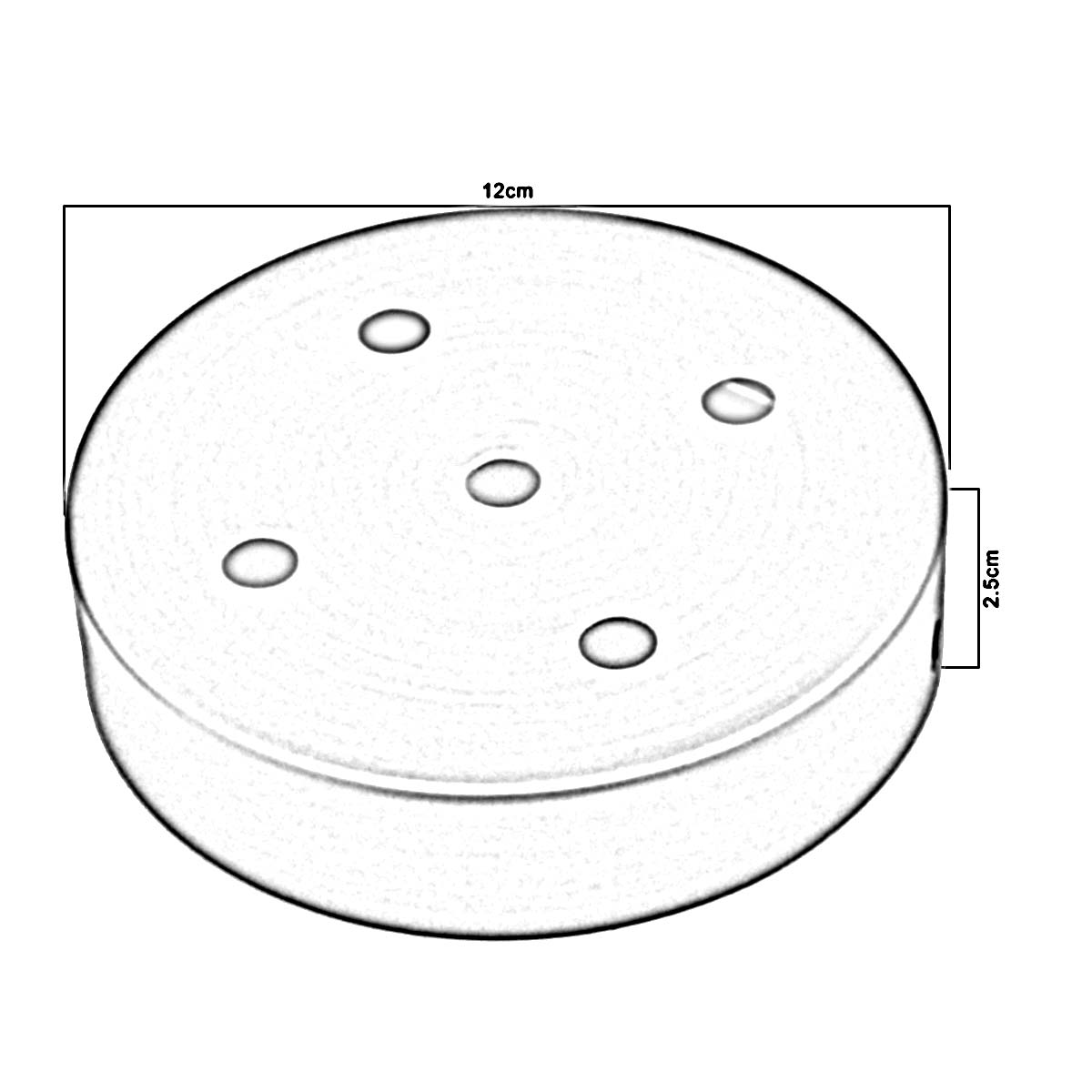 Multi Outlet Rose Gold Metal Ceiling Rose 120x25mm~1458 - LEDSone UK Ltd