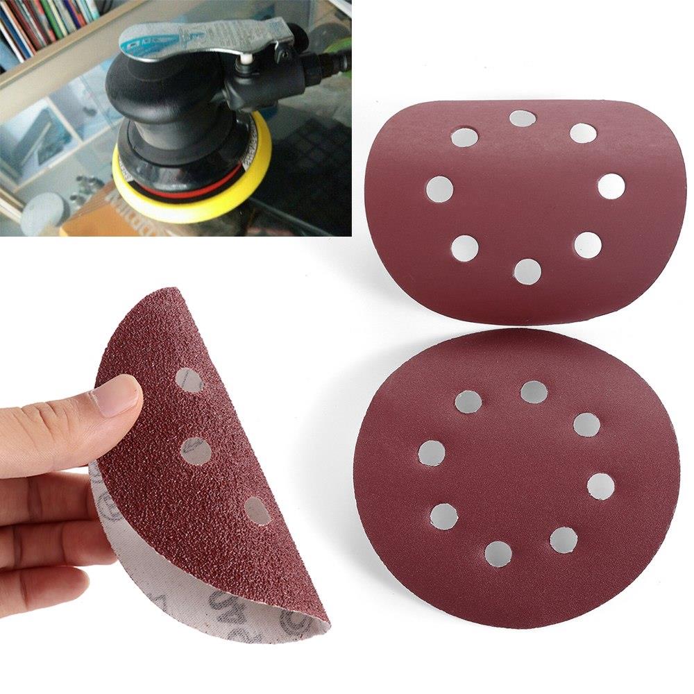 P-180 5 inch 8 Hole Sanding Discs Grind Paper Sanding Disc~2346 - LEDSone UK Ltd