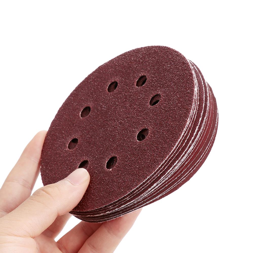 P-240 5 inch 8 Hole Sanding Discs Grind Paper Sanding Disc~2345 - LEDSone UK Ltd