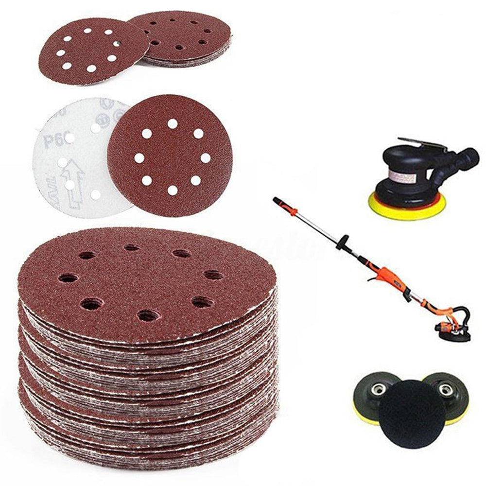 P-320 5 inch 8 Hole Sanding Discs Grind Paper Sanding Disc~2344 - LEDSone UK Ltd
