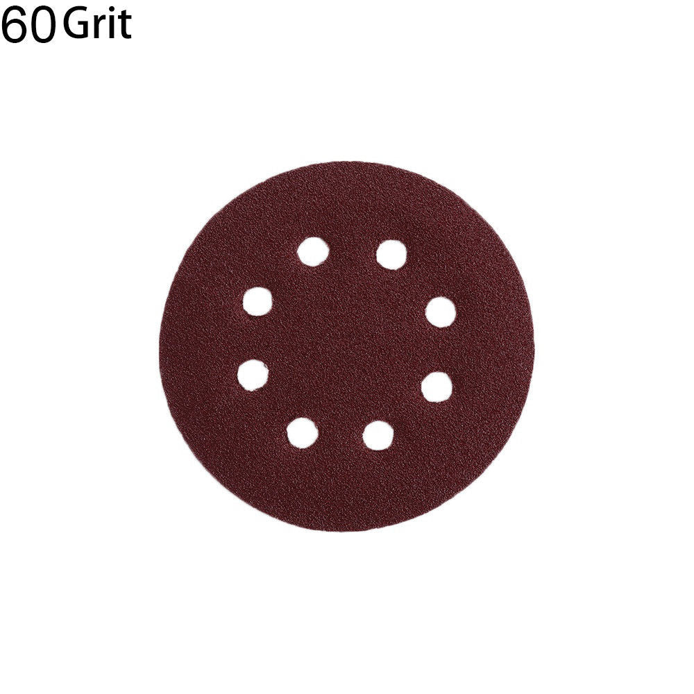 P-60 5 inch 8 Hole Sanding Discs Grind Paper Sanding Disc~2351 - LEDSone UK Ltd