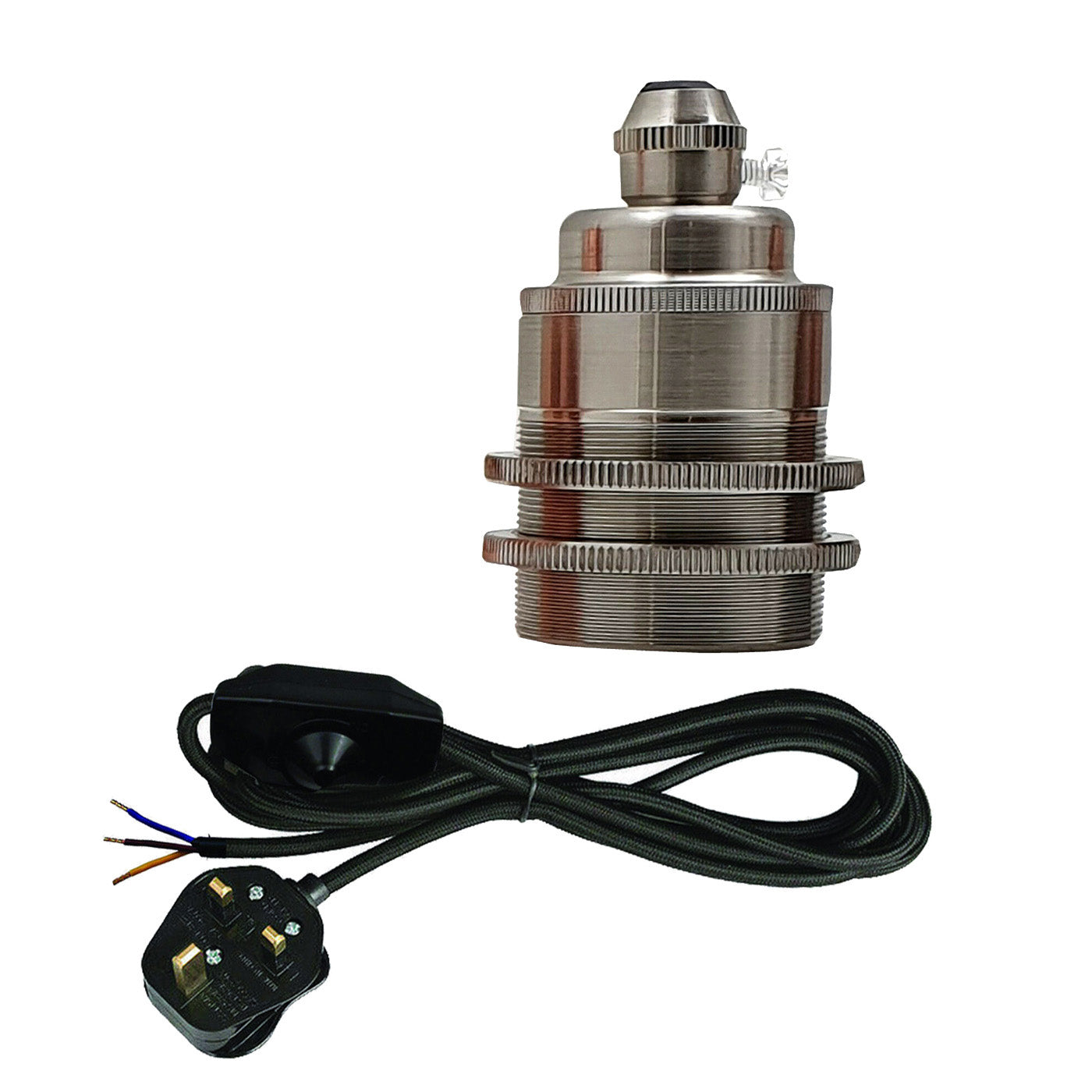 2m/4m/4.5m Fabric Flex Cable Plug In Pendant Lamp Light Set with dimmer / E27 Holder~2177 - LEDSone UK Ltd