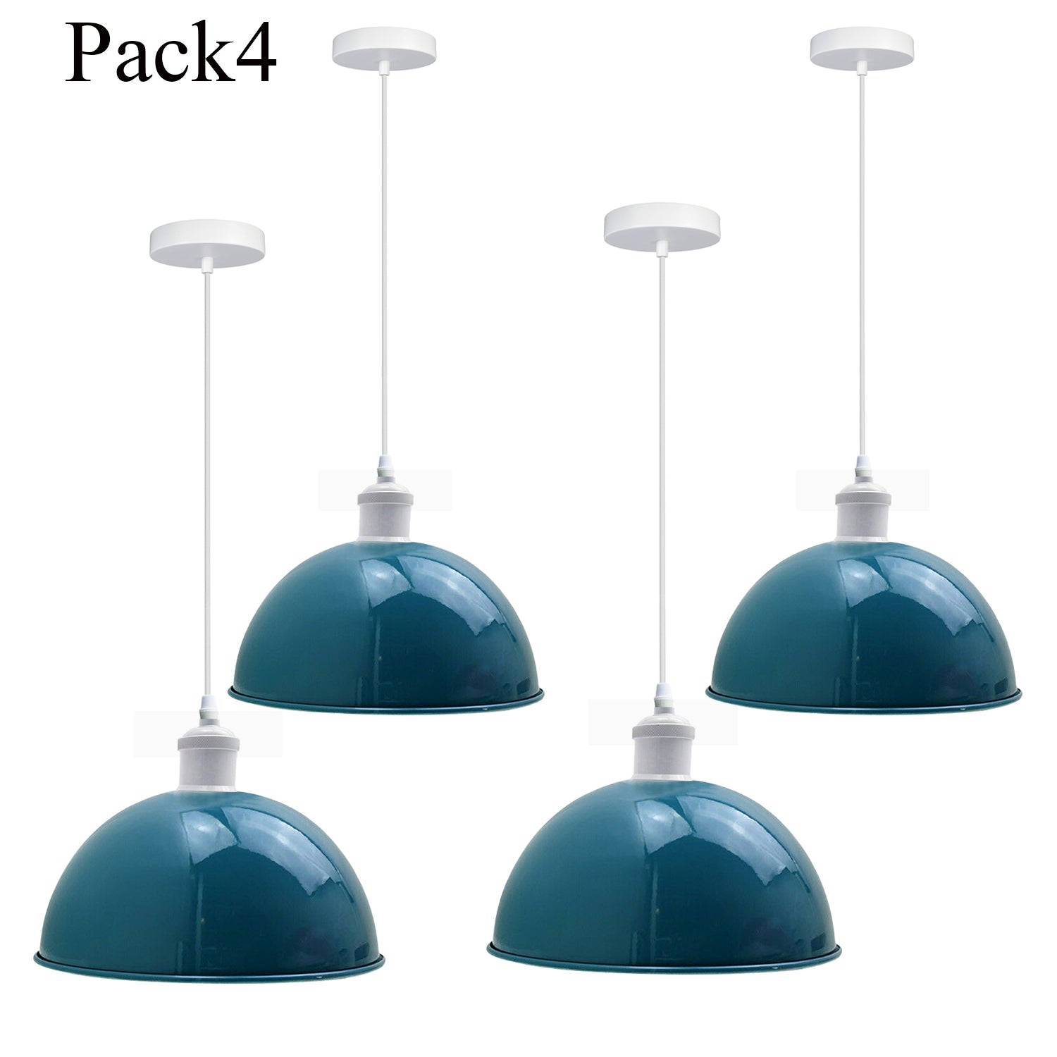 4 Pack Vintage Industrial Ceiling Pendant Light Retro Loft Style Metal Shade Lamp~3576 - LEDSone UK Ltd