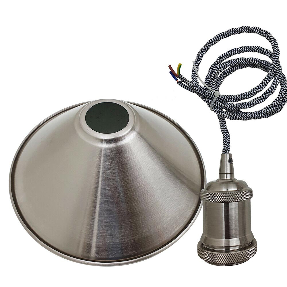 Metal Ceiling Vintage Loft Style Lampshade Lamp Pendant Holder With Shade~3610 - LEDSone UK Ltd