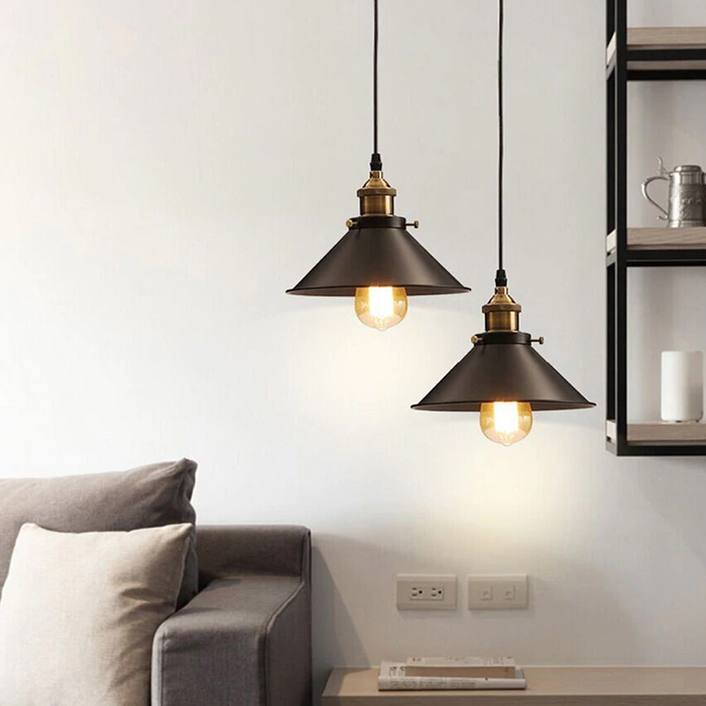 Industrial Vintage Lampshade pendant light pendant ceiling light  kitchen pendant lights light shades and ceiling lights breakfast bar lights pendant pendant ceiling lights black pendant lights island lights for ceiling black metal light shade copper lampshade black light pendant