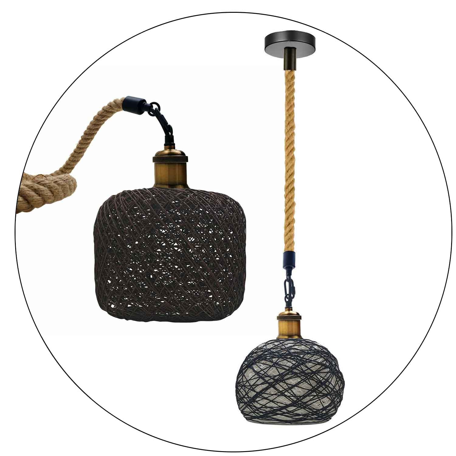 Rattan Hanging Lamp Shades