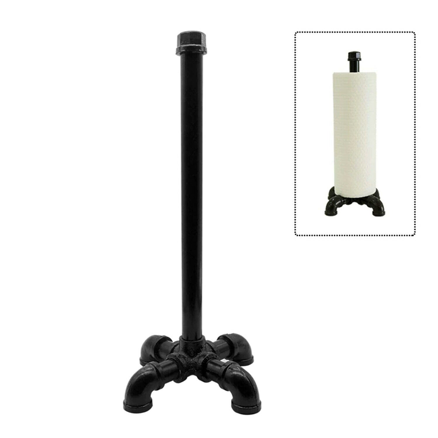 Kitchen Roll Holder Pipe Retro Style Paper Towel Holder~3555 - LEDSone UK Ltd