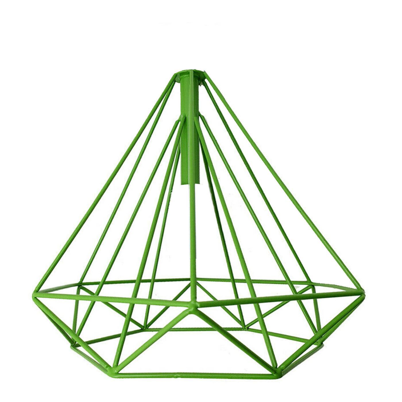 Green Geometric Wire Cage Ceiling Pendant Light Lamps Shade~1990 - LEDSone UK Ltd