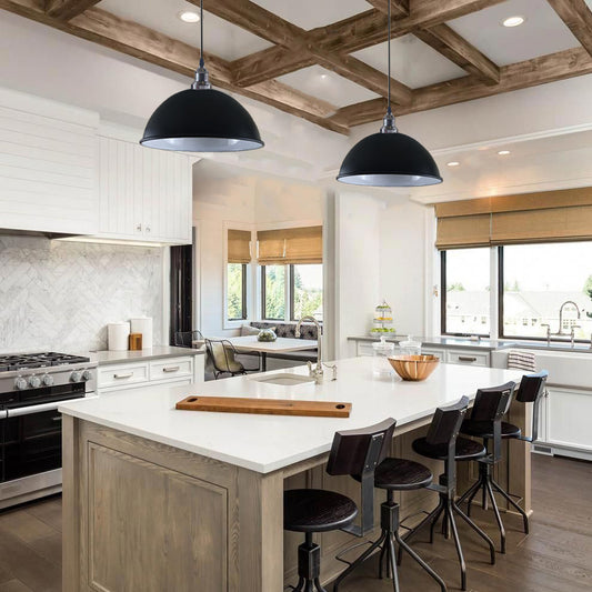 Black Ceiling Pendant Light fitting Dome