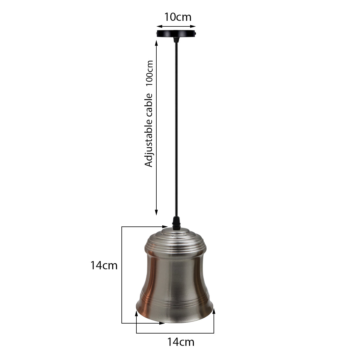 Retro Style Pendant Light Satin Nickel Colours Lamp Shade~2536 - LEDSone UK Ltd